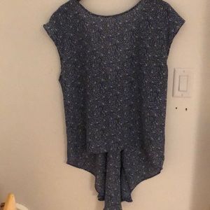 Highlow Blue Floral Top from Vancouver Boutique XL